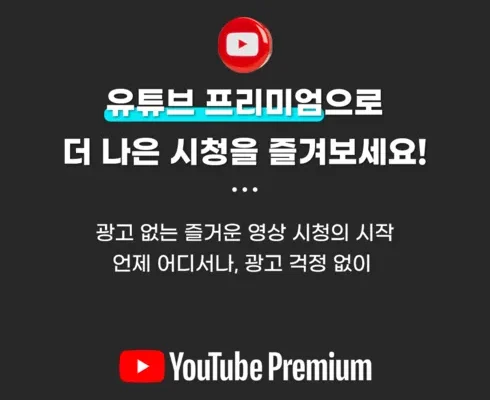 방송인기상품 유튜브프리미엄이용권 추천 리뷰