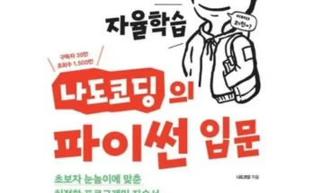 백화점에서 난리난 파이썬입문 추천 베스트8