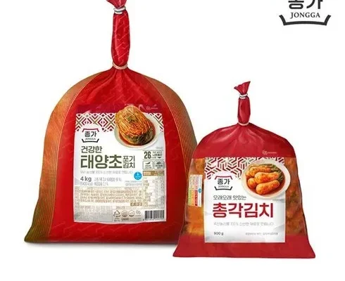 엄마들 사이에서 난리난 종가 종가집 건강한 태양초 포기김치 4kg  열무김치 900g 추천 베스트8