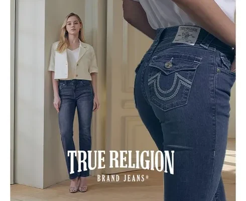 알뜰 쇼핑족 주목!! TRUE RELIGION 24SS 여성 소브텍 세미플레어핏 쿨 데님 2종 적극추천