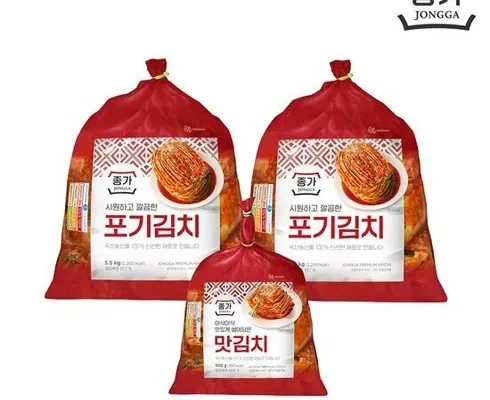 완판 임박  종가 중부식 포기김치 11kg (5.5kg X 2 적극추천