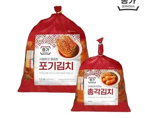 화제의  종가 중부식 포기김치 11kg (5.5kg X 2 Best8추천